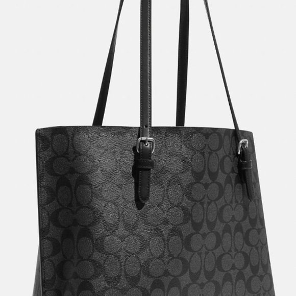 NEW - COACH Mollie Tote COLOR:  Silver/Graphite/Black - Picture 3 of 10